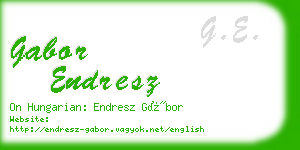 gabor endresz business card